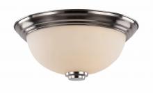 Trans Globe 70526-13 BN - 2LT FLUSHMOUNT-DOUBLE DISK-BN-